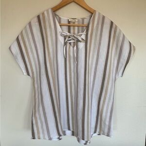 Cotton Bleu Size Women’s L Natural Fiber Linen & Cotton Tunic